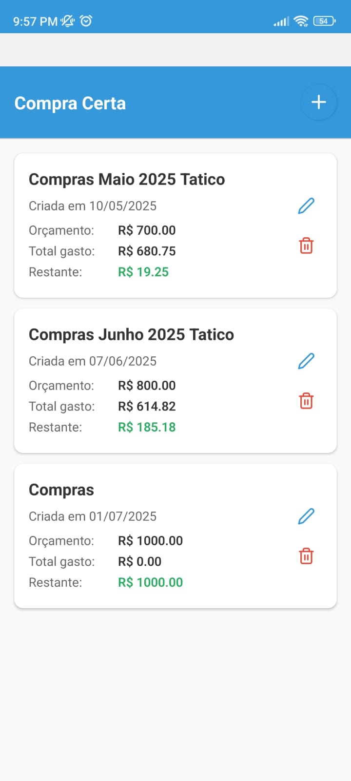 Tela do aplicativo 1