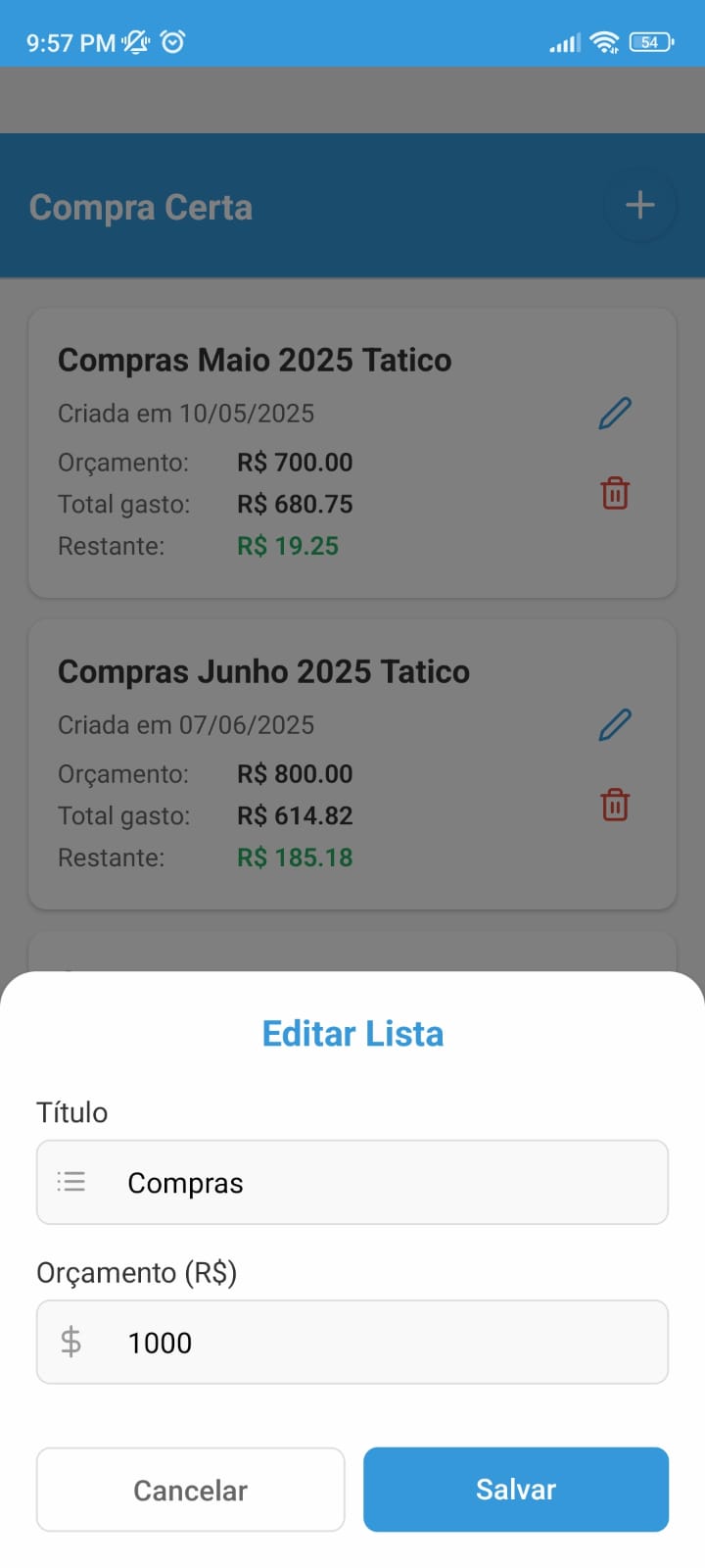 Tela do aplicativo 2